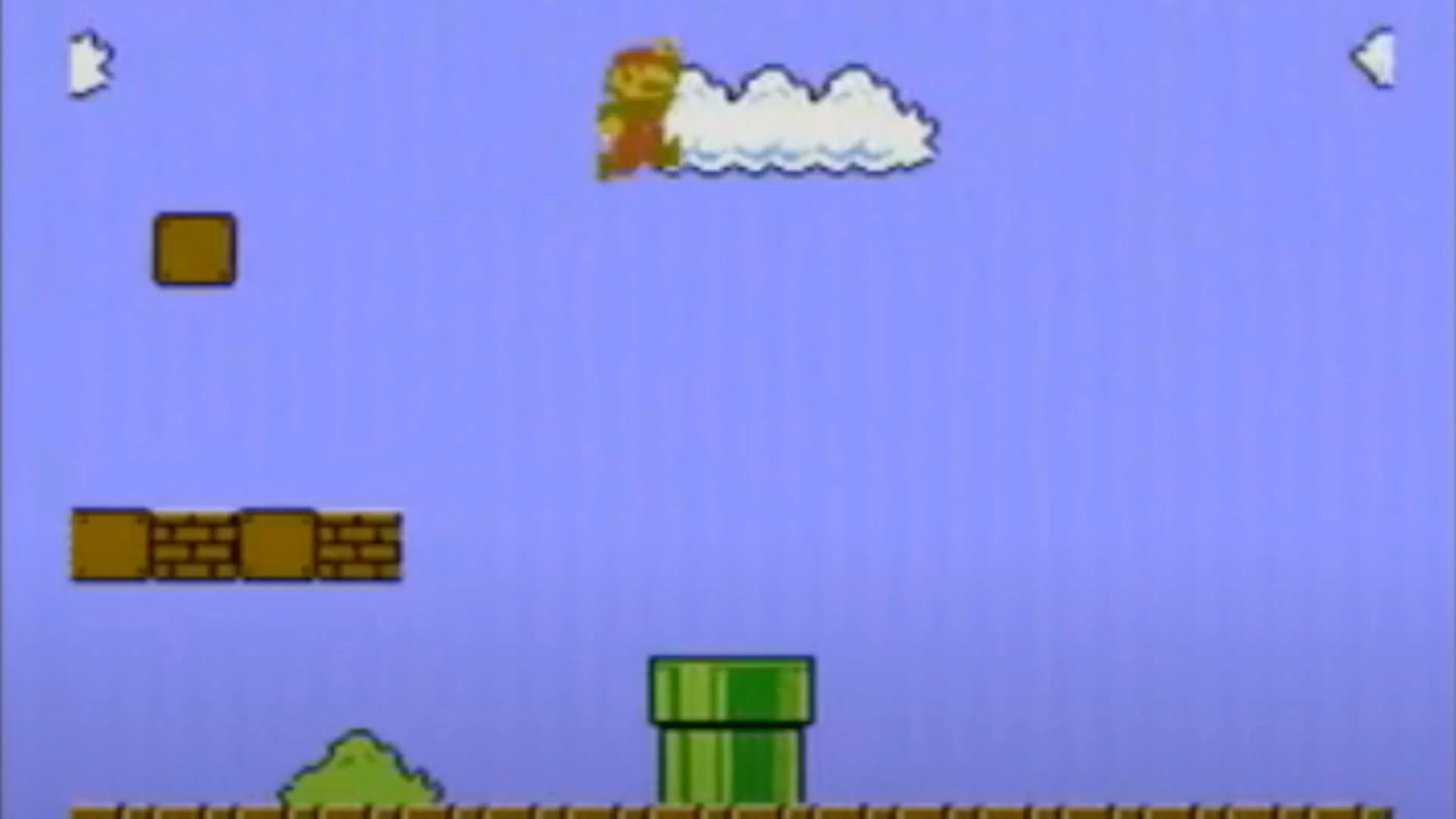 Super Mario Bros. - Cảnh gameplay Mario đang nhảy trên màn hình