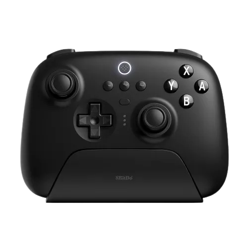 Tay cầm chơi game không dây 8BitDo Ultimate Wireless 2.4G màu đen với dock sạc tiện lợi