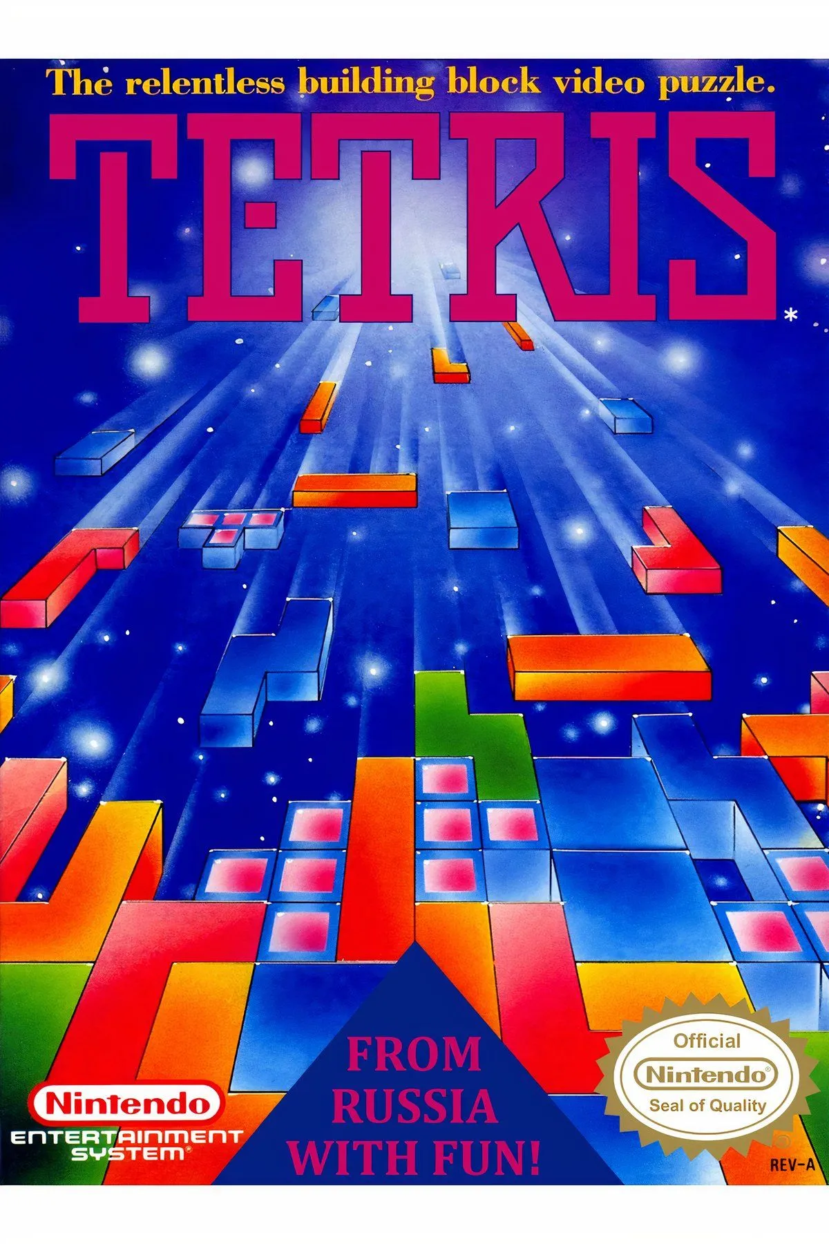 Tetris - Hình ảnh bìa game Tetris phát hành năm 1989