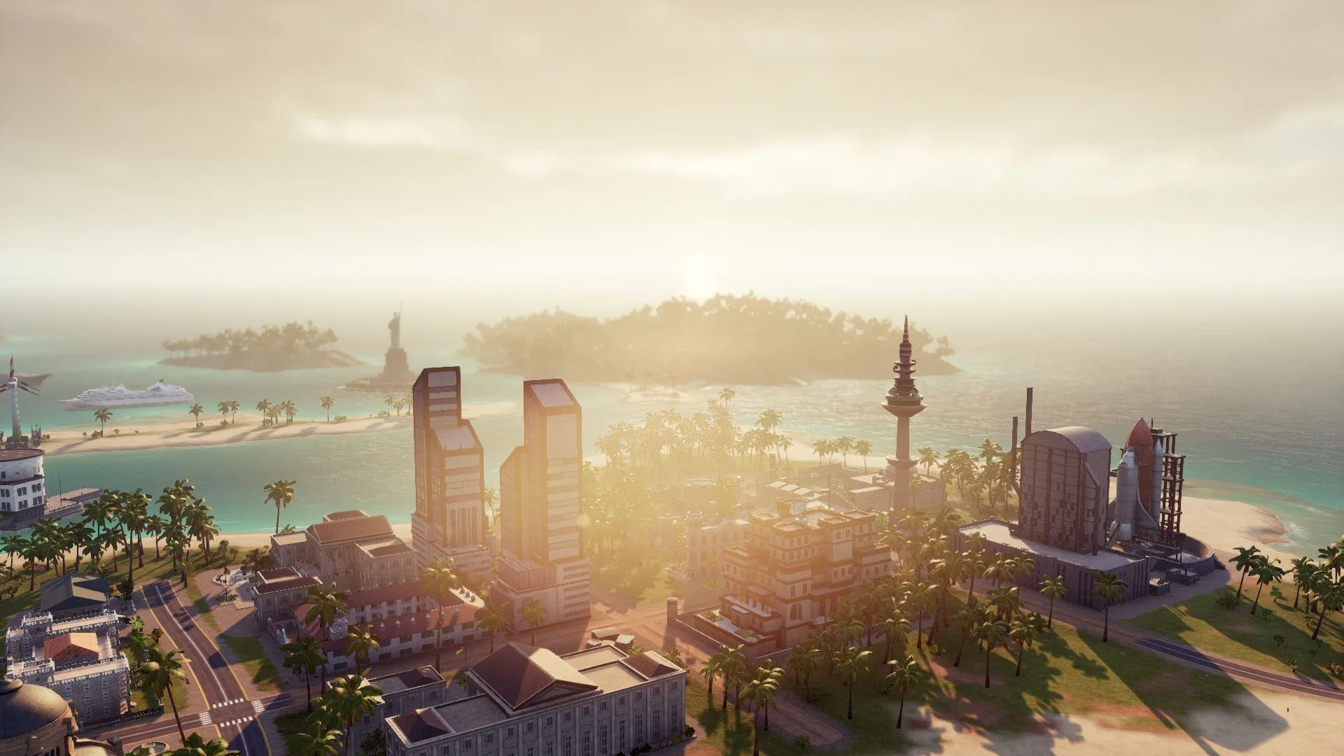 Thành phố nhộn nhịp trên hòn đảo xinh đẹp trong game xây dựng và quản lý Tropico 6
