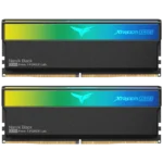 Thanh RAM TeamGroup T-Force XTREEM ARGB DDR5 với đèn RGB bắt mắt, minh họa cho các loại RAM tốc độ cao và độ trễ khác nhau.