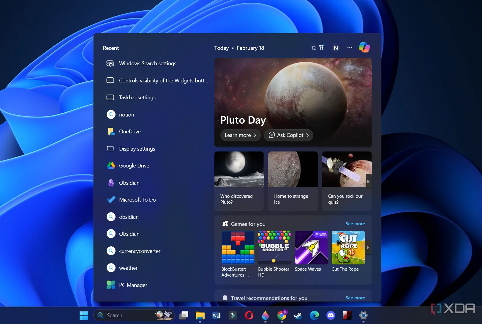 Thanh tìm kiếm Windows 11 hiển thị nút Copilot trước khi bị gỡ