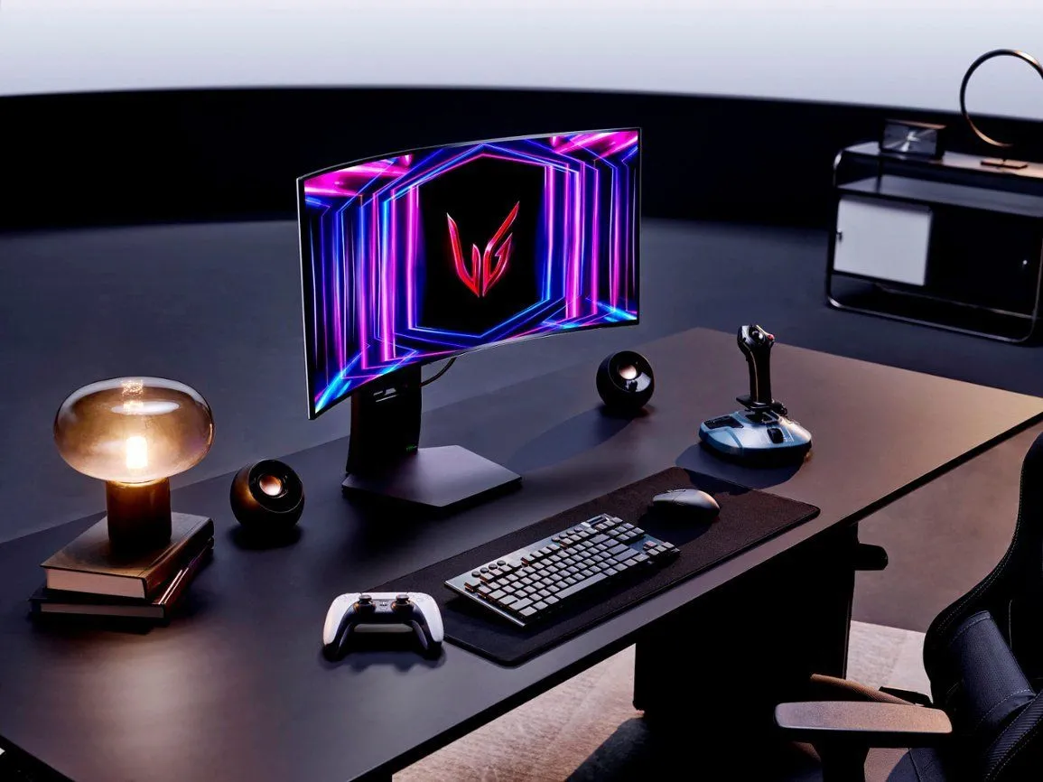 Thiết kế màn hình chơi game cong LG UltraGear OLED với độ cong 800R
