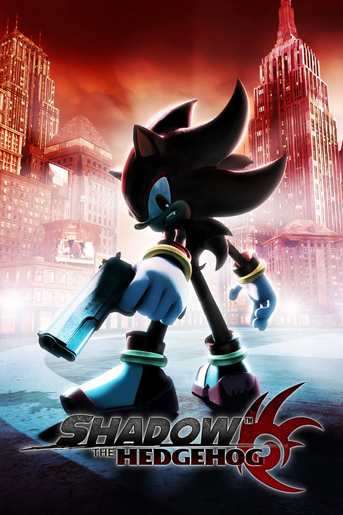 Tổng hợp hình ảnh Shadow the Hedgehog với phong thái &quot;phản diện&quot;, thể hiện đặc trưng thiết kế nhân vật trong game.
