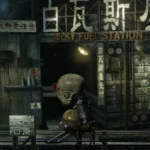 Trạm xăng bỏ hoang trong game Garage Bad Dream Adventure