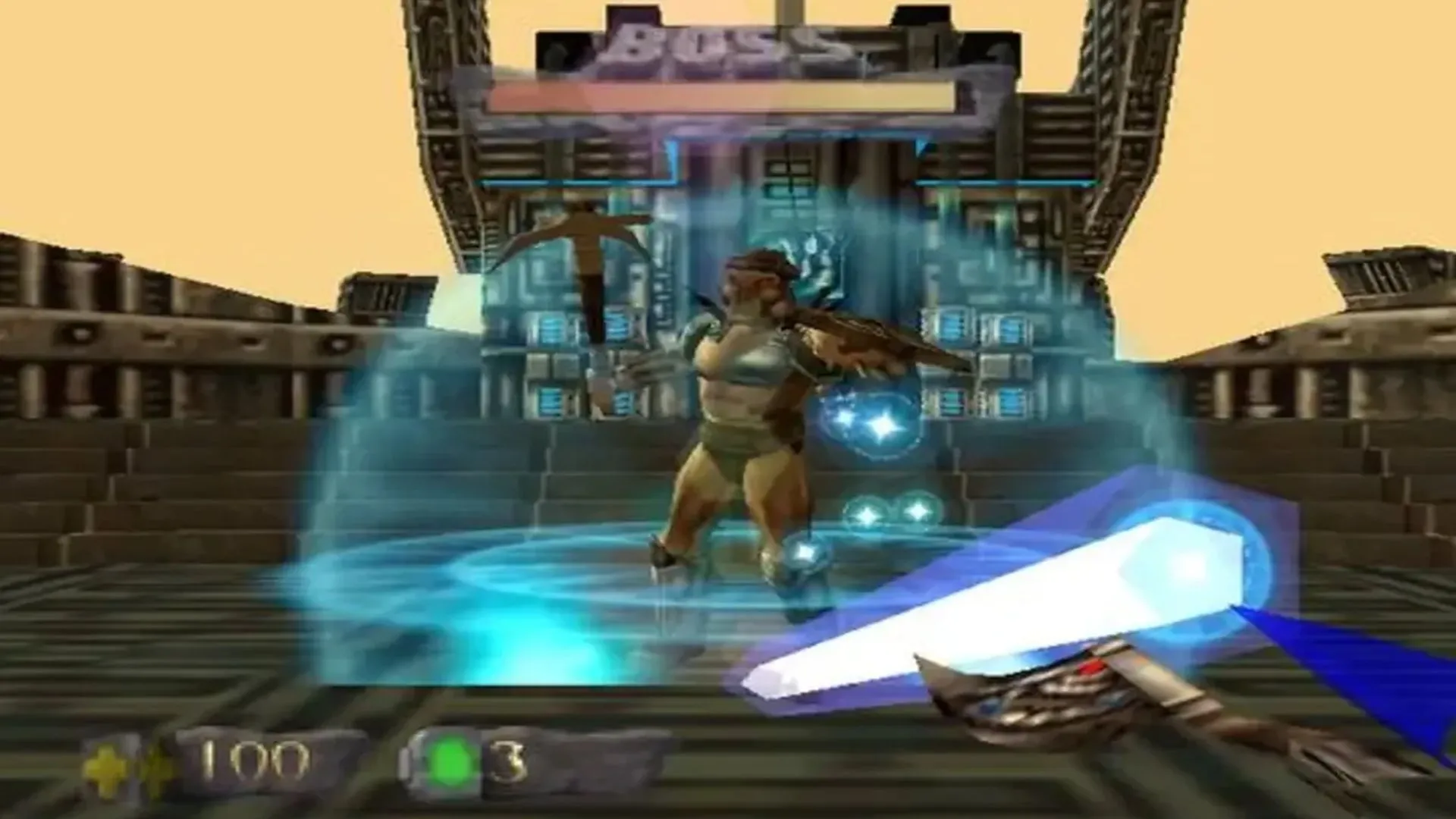 Turok cầm Chronoscepter, vũ khí cổ đại mạnh nhất trong Turok Dinosaur Hunter