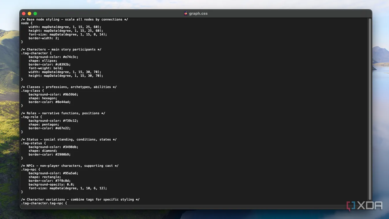 Tùy chỉnh giao diện đồ thị Obsidian bằng file CSS trong plugin Juggl