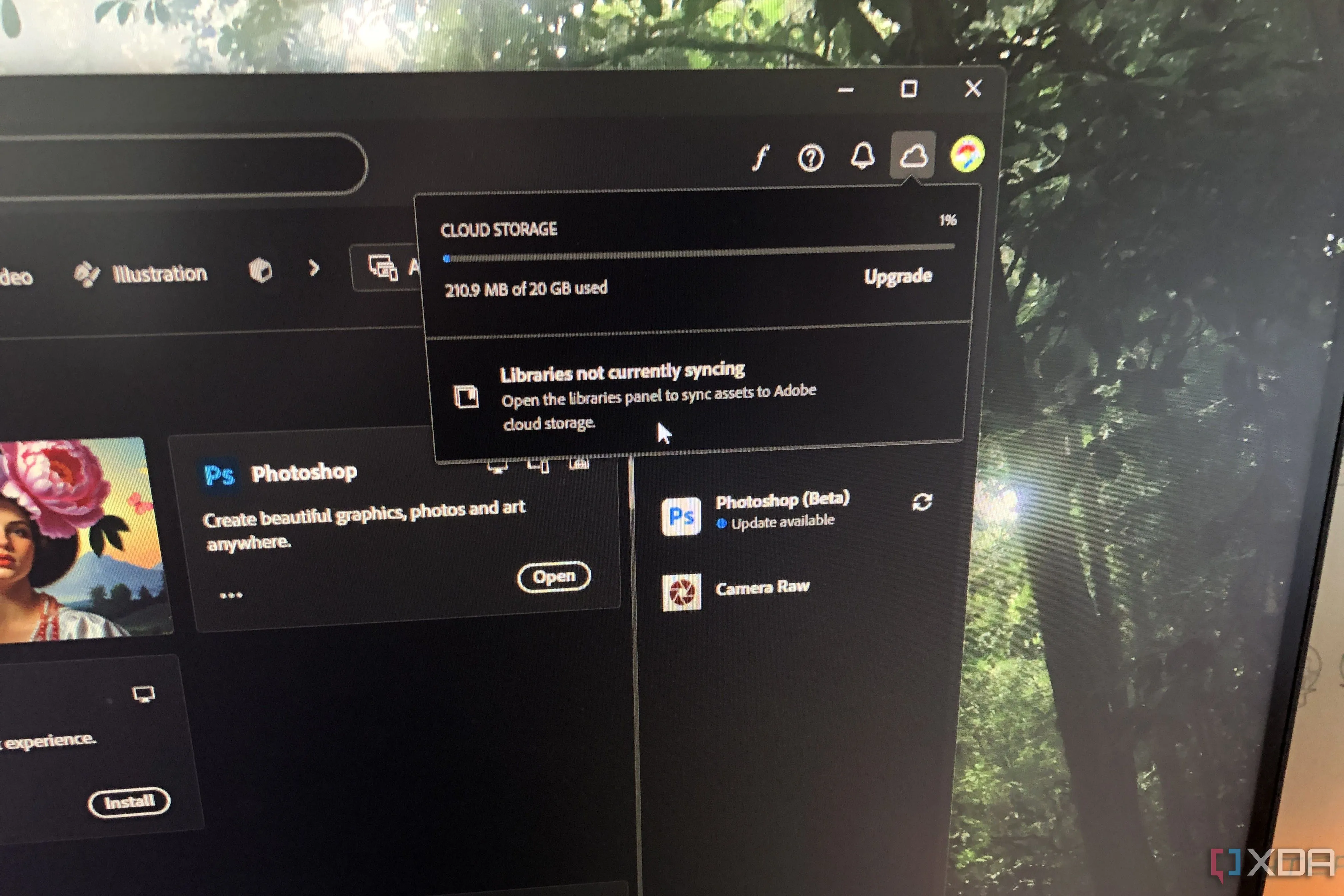 Ứng dụng Adobe Creative Cloud hiển thị lỗi không đồng bộ thư viện