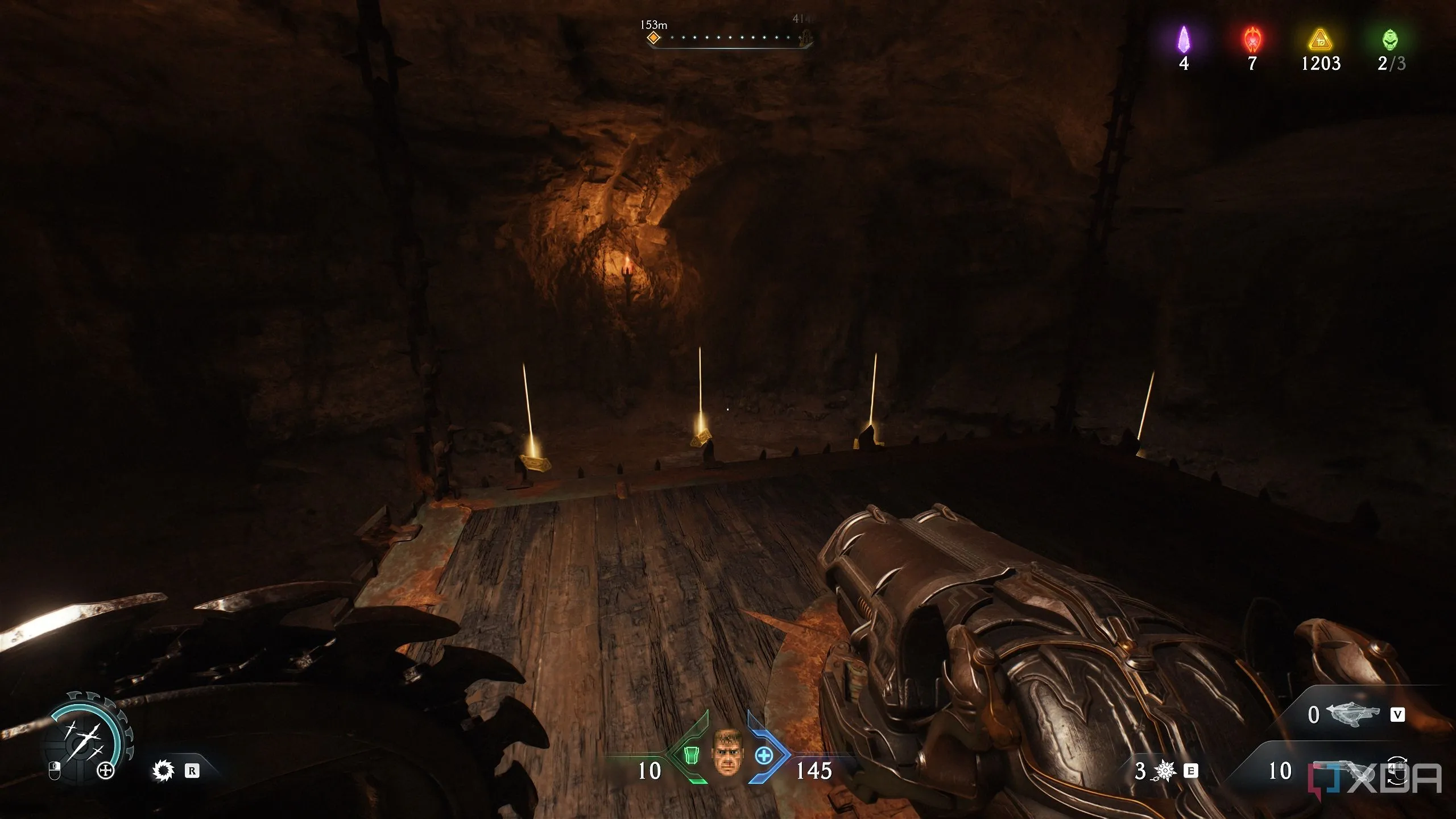 Vệt thỏi vàng trên bẫy gai đầu tiên trong Chương 20 Doom The Dark Ages
