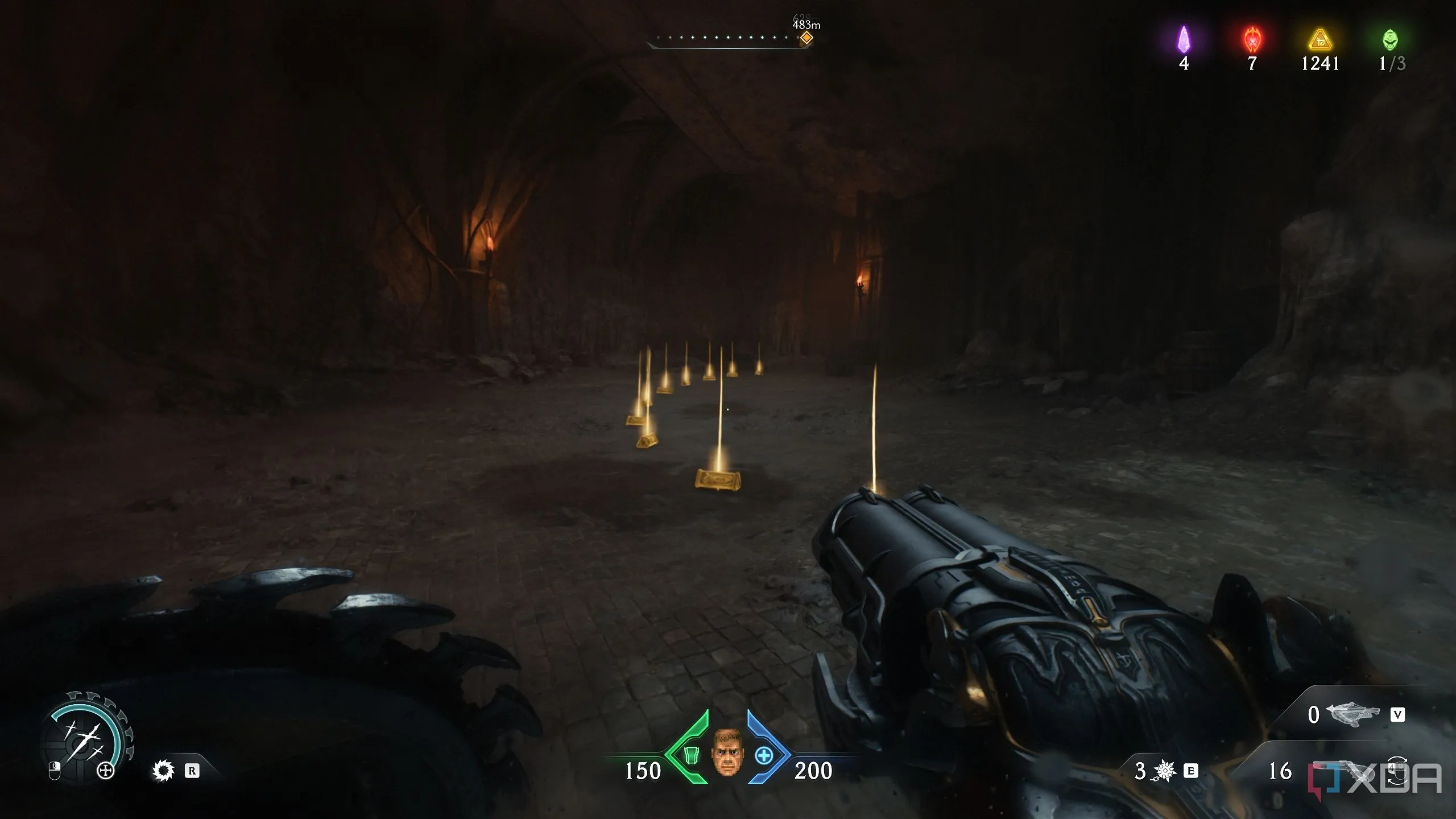 Vệt vàng sau đoạn bơi lội trong Chương 20 Doom The Dark Ages