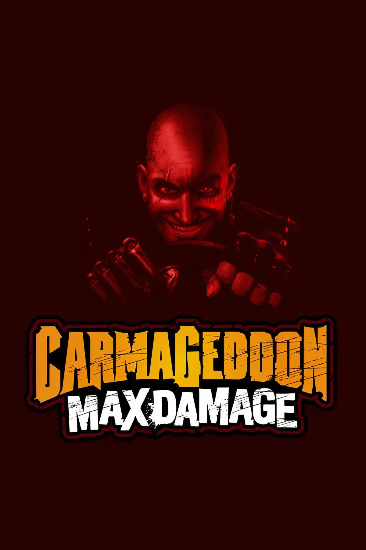 Xe đua được trang bị vũ khí hạng nặng đang tàn phá trên đường phố trong game Carmageddon Max Damage