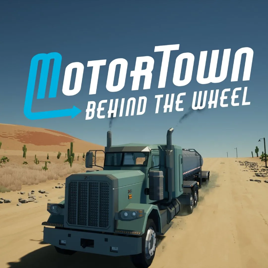 Xe tải đang di chuyển trên con đường nông thôn trong Motor Town Behind The Wheel