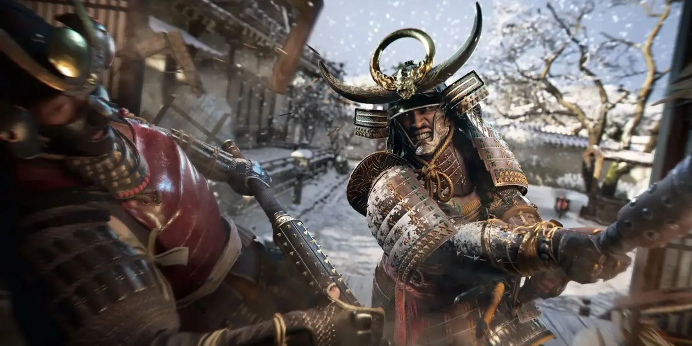 Yasuke, một trong hai nhân vật chính, đang vung kiếm trong Assassin's Creed Shadows